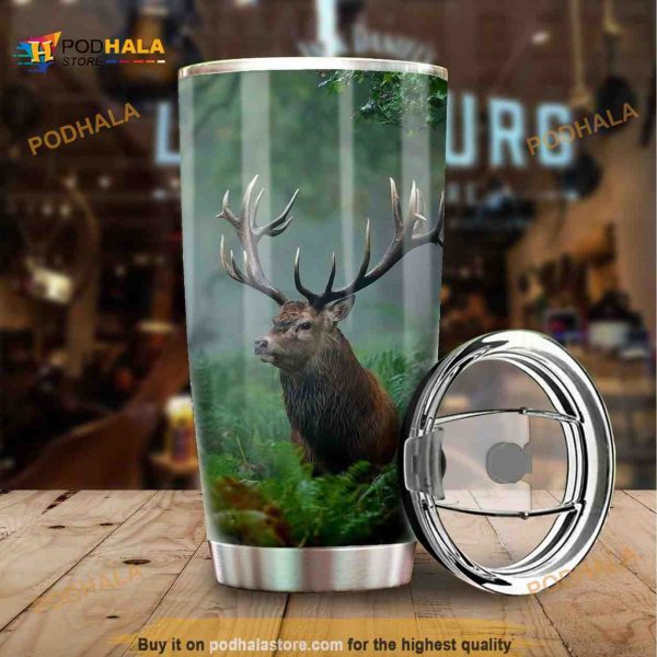 Hunting Deer Stainless Steel Cup Coffee Tumbler