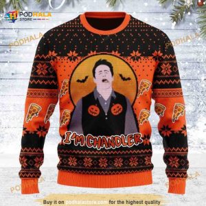 I’m Chandler Friends TV Series Christmas Gift Funny Ugly Xmas Wool Sweater
