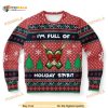 I’m Full Of Holiday Spirit Funny Ugly Christmas Wool Sweater