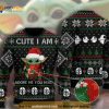 I Am Adore Me You Must Baby Yoda Wool Funny Ugly Sweater