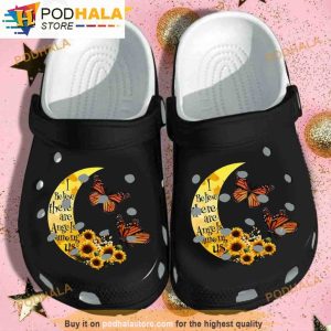 I Believe There Are Angels Among Us Butterfly 3D Funny Crocs