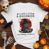 I Like Cats And Halloween And Maybe 3 People Black Devil Cat Halloween Shirt