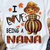 I Love Being Nana Nana Pumpkin Statue, Happy Halloween Nana Shirt