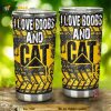 I Love Boobs And Caterpillar Stainless Steel Cup Coffee Tumbler