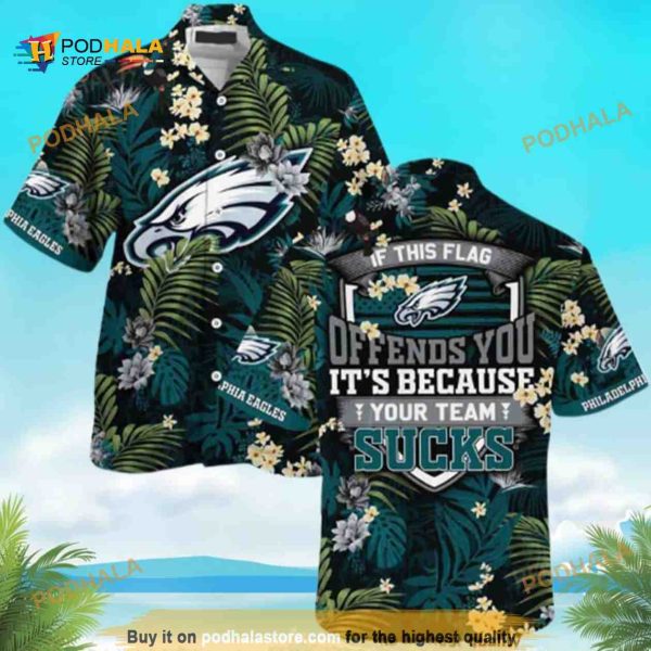 If This Flag Offends You Philadelphia Eagles Funny Hawaiian Shirt