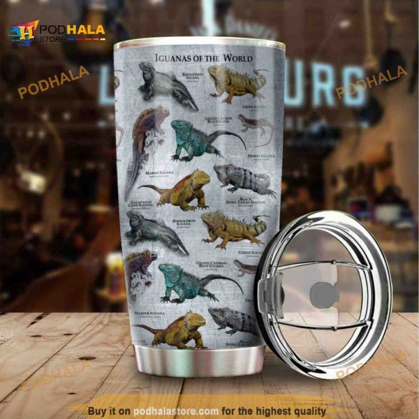 Iguanas Of The World Stainless Steel Cup Coffee Tumbler