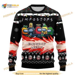 Impostors Among Us Xmas Funny Ugly Wool Sweater