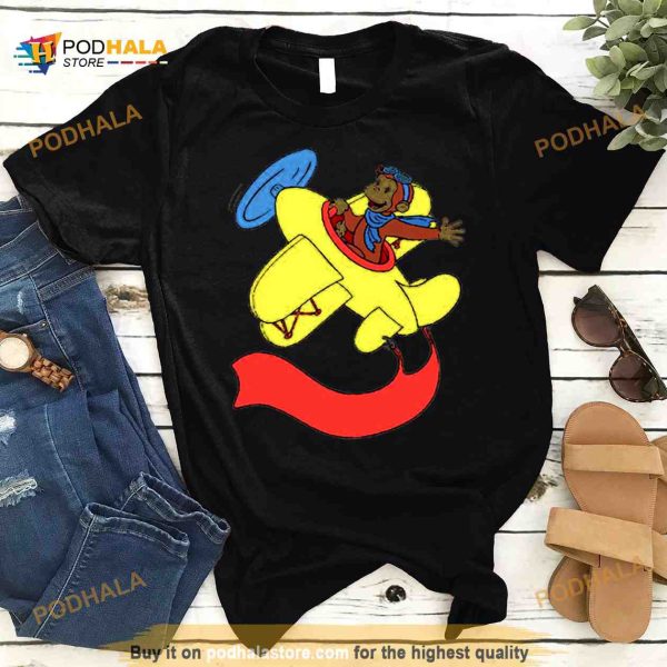 In An Airplan Essential Curious George Shirt