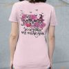 In October We Wear Pink Cancer Awareness Skull Witch For Halloween Shirt
