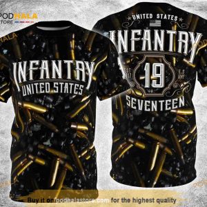Infantry 1917 Retro Vintage Bullets Shell Background 3D All Over Print