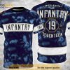 Infantry Retro Deep Navy Blue Vintage 3D All Over Print