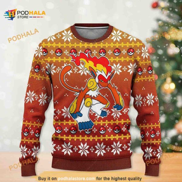 Infernape Pokemon Manga Anime Ugly Christmas Sweater