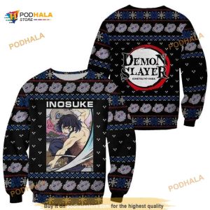 Inosuke Kimetsu Anime Xmas Clothes Ugly Christmas Knitted Sweater