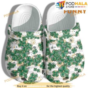 Irish Four Leaf Clover 3D Funny Crocs Crocband