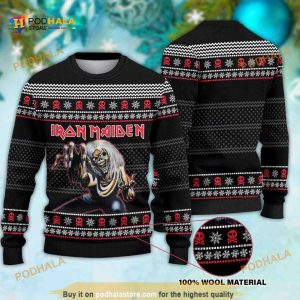 Iron Maiden Rock Music Metal Band Funny Ugly Christmas Sweater