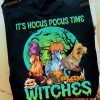 It' Hocus Pocus Time Witches Horses Pumpkins Moon Halloween Shirt