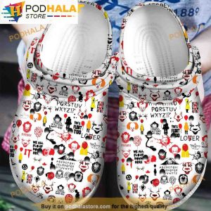 It Pennywise Horror Movie Halloween 3D Funny Crocs Clog Shoes