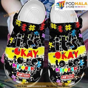 It S Ok To Be Different Puzzle Pieces 3D Funny Crocs