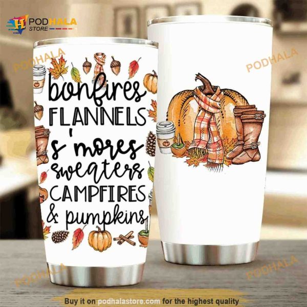 ItS Fall YaLl Bonfires And Pumpkins Gift Travel Coffee Tumbler
