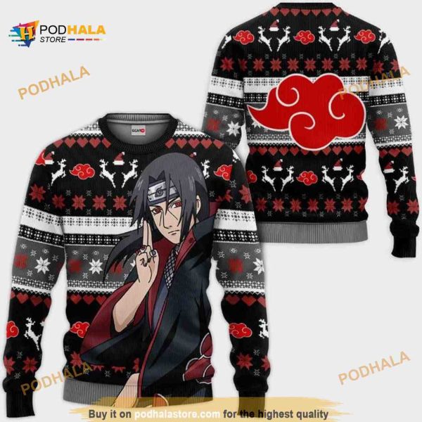 Itachi Uchiha Akatsuki Anime Ugly Christmas Knitted Sweater