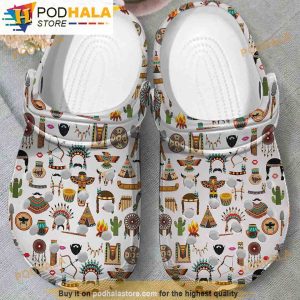 Items Native American 3D Funny Crocs