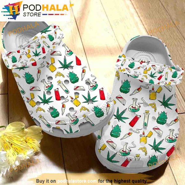 Items Weed 3D Funny Crocs Clog Shoes