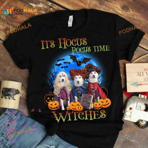 Its Hocus Pocus Time Witches Dog Hocus Pocus Witches Halloween Shirt