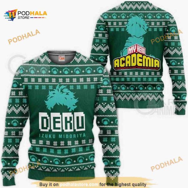Izuku Midoriya Deku My Hero Academia Xmas Ugly Anime Christmas Sweater