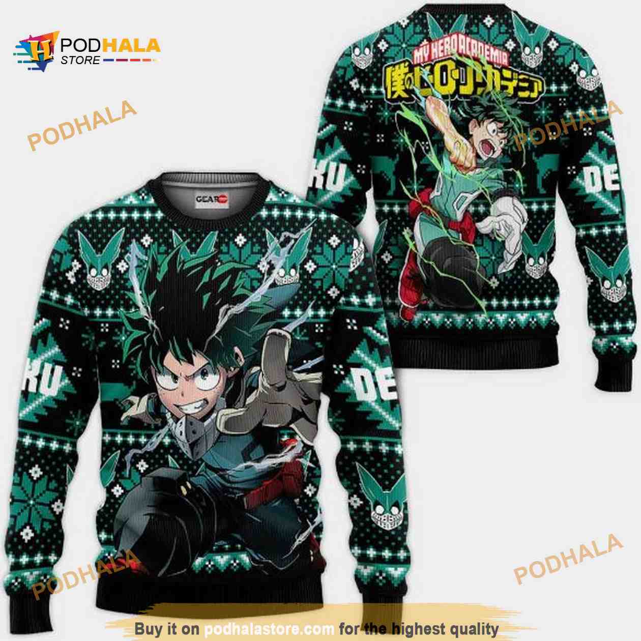One Piece - Donquixote Anime Xmas Ugly Christmas Sweater Gift For Men Women  - Banantees