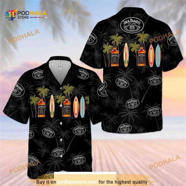 Jack Daniels Hawaiian Shirt, Summer Beach For Surfing Lovers Aloha Shirt