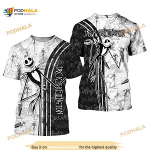 Jack Skellington Black Cross Comic Book Patterns Disney Unisex 3D Shirt