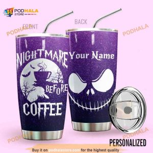 Jack Skellington Nightmare Before Coffee Personalized Coffee Tumbler