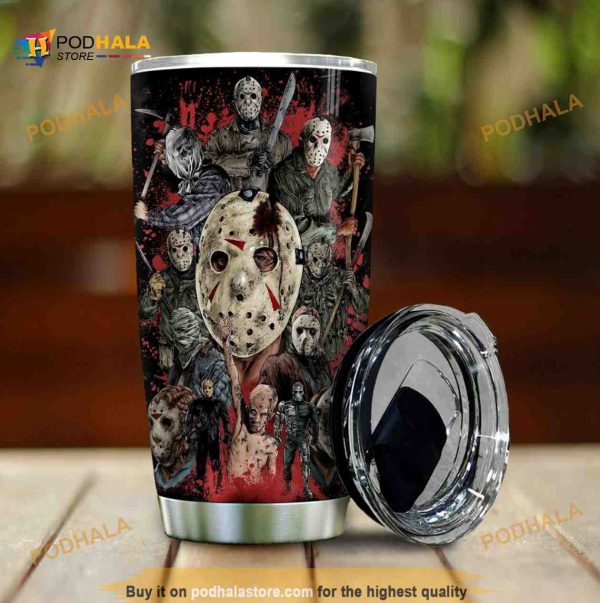 Jason Voorhees Friday The 13th Halloween Gift Travel Coffee Tumbler