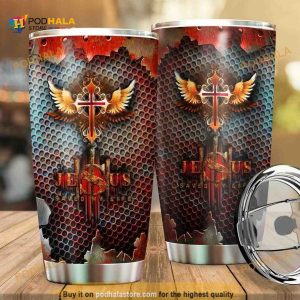 Jesus Saves My Life Stainless Steel Cup Coffee Tumbler