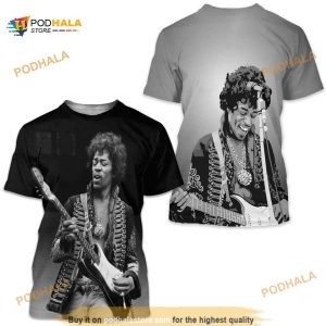 Jimi Hendrix 3D Shirt, Rock Band 3D Shirt