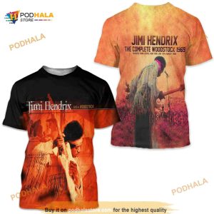 Jimi Hendrix Live At WoodStock 3D Shirt