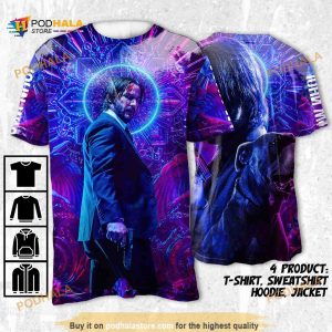 John Wick Franquicia, Movie 3D Shirt