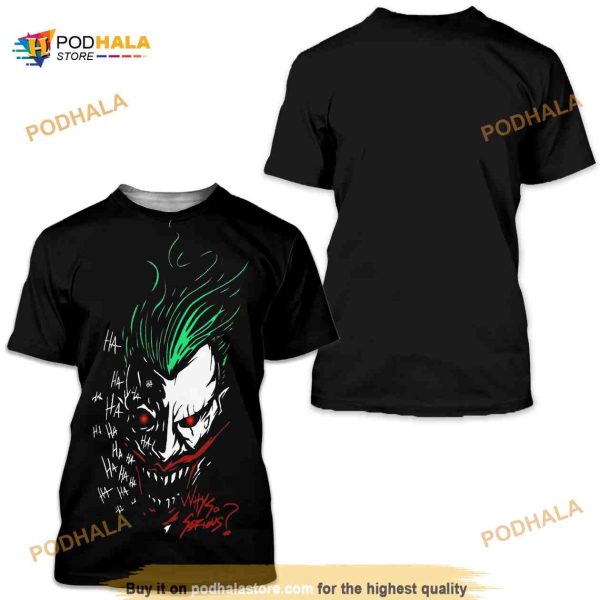 Joker Halloween Costume 3D Shirt For Batman Movie Fans