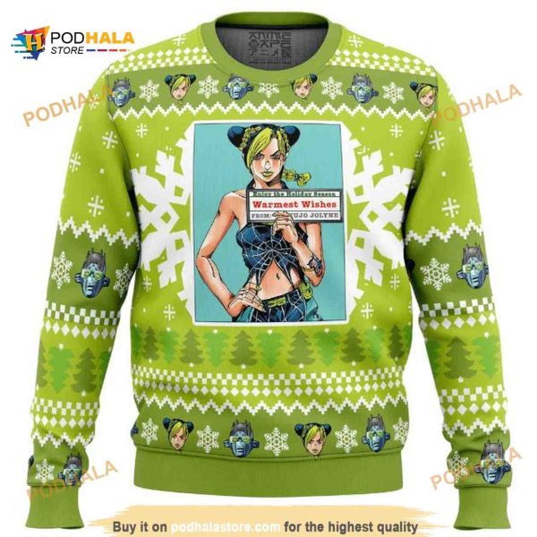 Jolyne Kujo Jojo’s Bizarre Adventure Funny Ugly Wool Sweater