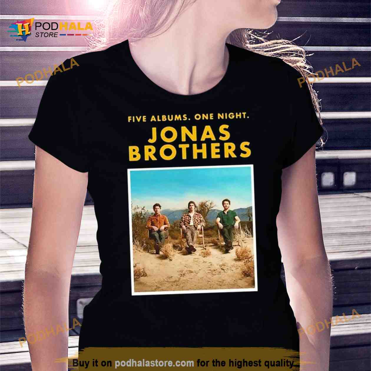 Jonas Brothers Five Albums One Night The Tour 2023 Shirt Jonas Brothers Five Albums One Night The Tour 2023 Shirt
