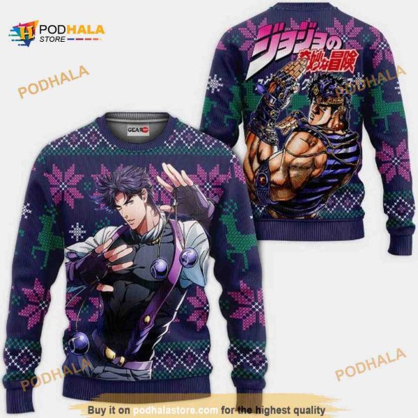 Jonathan Joestar Jjba Xmas Ugly Anime Christmas Sweater