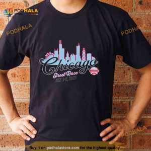 July 1 2 Chicago Street Race Weekend City Skyline 2023 Logo Shirt 2
