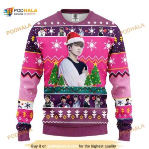 Jungkook Santa BTS Music Band Funny Ugly Christmas Sweater
