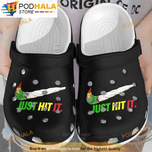 Just Hit It Cannabis 3D Funny Crocs Slippers