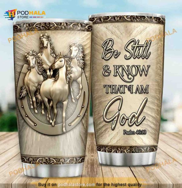 Just Know Him Horses Stainless Steel Cup Coffee Tumbler