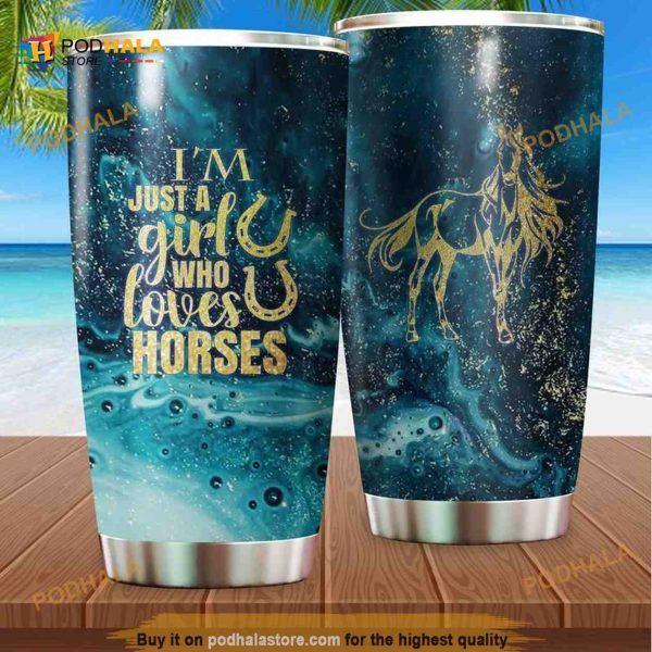 Just a Girl Who Loves Horses Stainless Steel Cup Coffee Tumbler