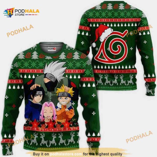 Kakashi Team 7 Nrt Xmas Ugly Anime Christmas Sweater
