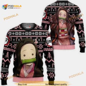 Kamado Nezuko Kimetsu Xmas Ugly Anime Christmas Sweater
