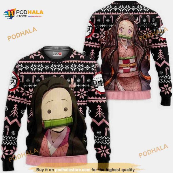 Kamado Nezuko Kimetsu Xmas Ugly Anime Christmas Sweater