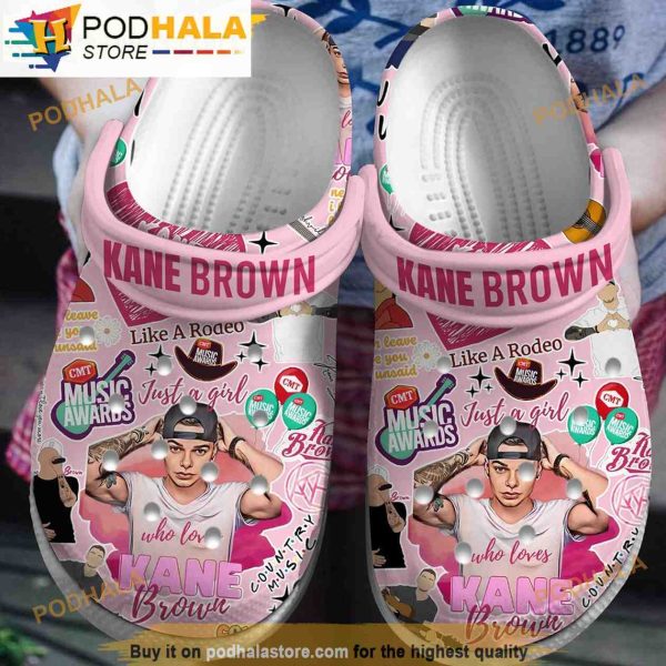Kane Brown Music White 3D Funny Crocs Clog Shoes